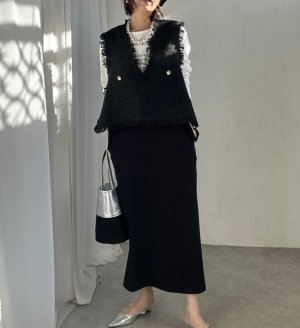 画像8: ●激推し●低身長さんも高身長さんもバランスよく着れるツイードベスト●新色登場●【LIVEご紹介アイテム】tweed short vest