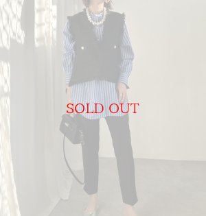 画像12: ●SALE●【12/16 LIVEアイテム】●低身長さんも高身長さんもバランスよく着れるツイードベスト●（ブラック×ホワイト）