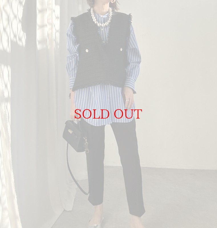 画像12: ●サンプルSALE●【7/8 LIVEアイテム】●低身長さんも高身長さんもバランスよく着れるツイードベスト (12)