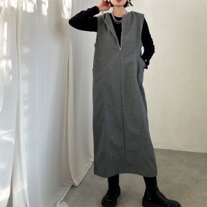 画像1: ●SALE⚫︎【liveご紹介アイテム】ジップデザインワンピース