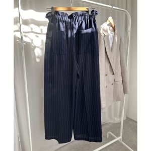 画像5: ●SALE●【LIVEご紹介アイテム】リネンライクピンストライプワイドパンツ(ジャケットとセットアップ可能)