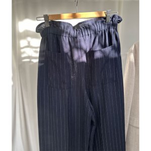 画像4: ●SALE●【LIVEご紹介アイテム】リネンライクピンストライプワイドパンツ(ジャケットとセットアップ可能)