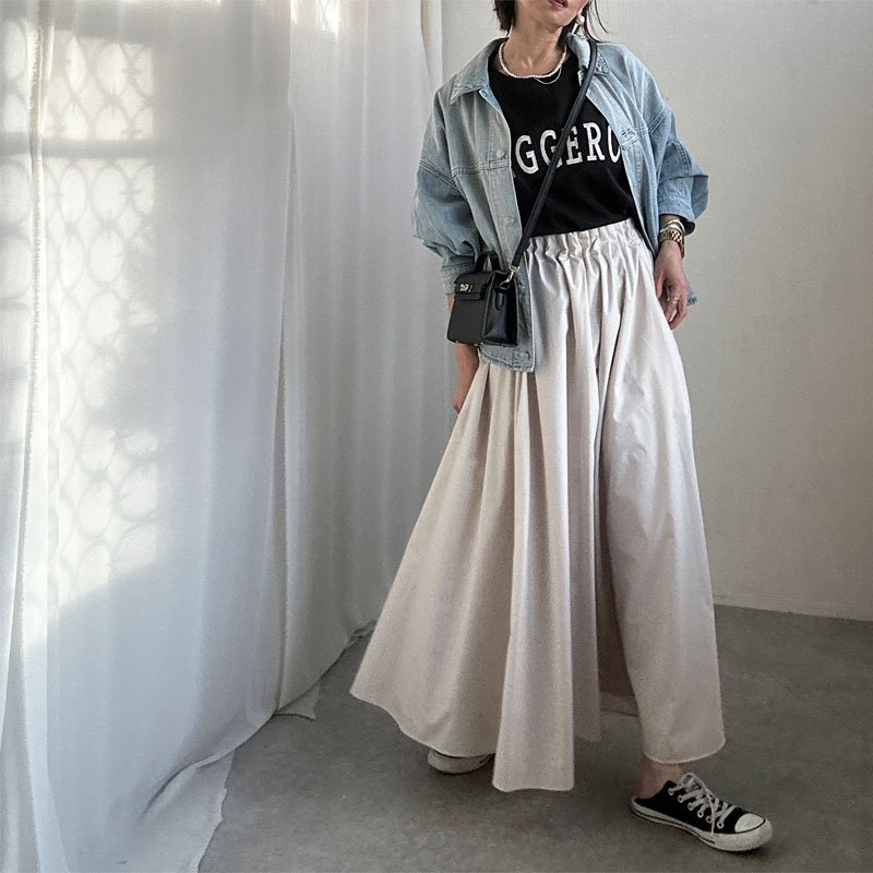 画像32:  ●SALE●  【7/22ご紹介アイテム】広がらないフレアスカート●タックフレアスカート (32)