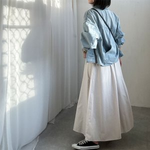 画像37: ●新色追加!!●広がらないフレアスカート●激推し●LAMER着回しアイテム【LIVEご紹介アイテム】●タックフレアスカート