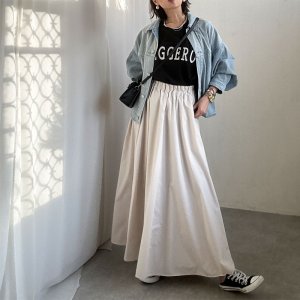 画像18: ●新色追加!!●広がらないフレアスカート●激推し●LAMER着回しアイテム【LIVEご紹介アイテム】●タックフレアスカート