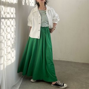 画像12: ●新色追加!!●広がらないフレアスカート●激推し●LAMER着回しアイテム【LIVEご紹介アイテム】●タックフレアスカート