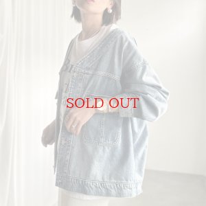 画像6: ●最終追加【1/28 LIVEご紹介アイテム】●ノーカラーデニムジャケット