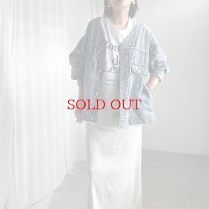 画像8: ●最終追加【1/28 LIVEご紹介アイテム】●ノーカラーデニムジャケット
