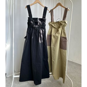 画像1: ●SALE●【LIVEご紹介アイテム】●ウエストデザインサロペワンピ