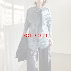 画像2: ●ボータイ×デニムが一癖●【LIVEご紹介アイテム】●ボータイデニムシャツ