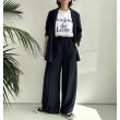 画像13: ●SALE●【LIVEご紹介アイテム】リネンライクピンストライプワイドパンツ（ジャケットとセットアップ可能） (13)