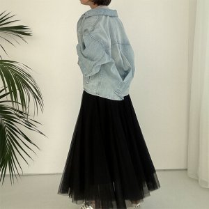 画像7: ●再再販!!●膨らまないチュールスカート●【LIVEご紹介アイテム】ラインチュールスカート