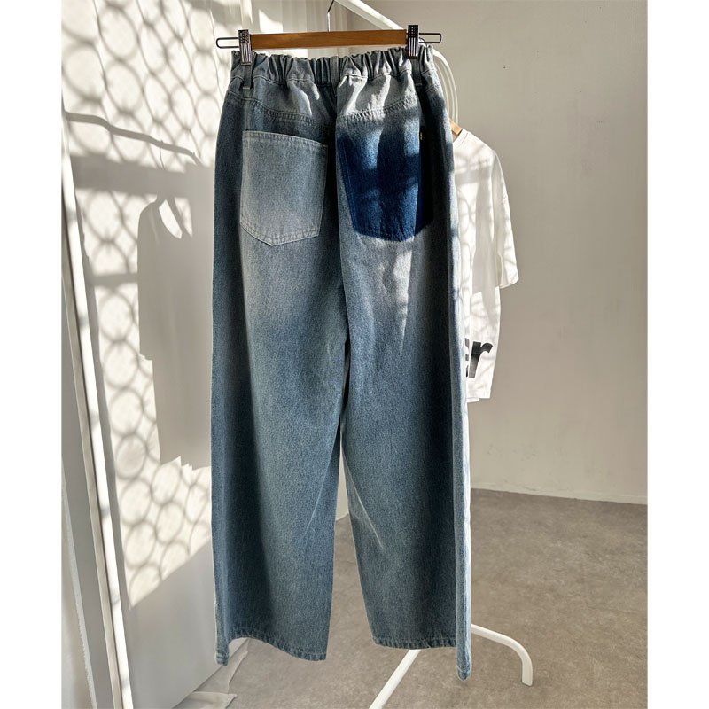 画像3: ●SALE●配色がオシャレなデザインデニム●【7/13LIVEアイテム】●ポケットデザインワイドデニム (3)