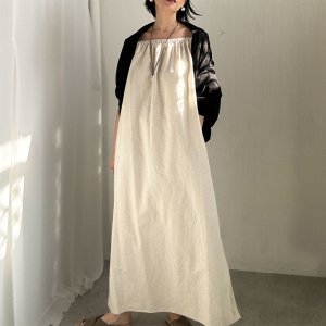 画像5: ●オフショルにも出来ちゃう2wayタイプ●【LIVEご紹介アイテム】2wayロングリネンワンピ