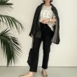 画像3: ●テロテロ素材●【LIVEご紹介アイテム】ブラックデニムオーバーシャツ（セットアップ可能） (3)