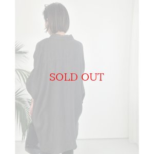 画像8: ●テロテロ素材●【LIVEご紹介アイテム】ブラックデニムオーバーシャツ（セットアップ可能）