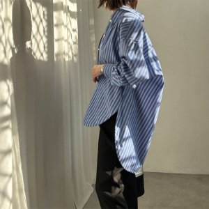 画像3: 【LIVEご紹介アイテム】●ストライプオーバーシャツ