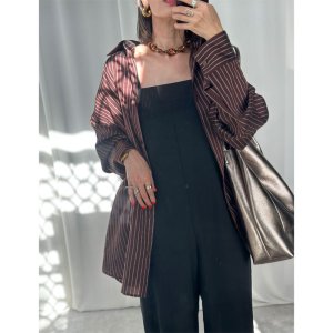 画像1: ●半額SALE●【1/10 LIVEアイテム】●ボルドーストライプシャツ