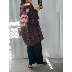 画像3: ●半額SALE●【1/10 LIVEアイテム】●ボルドーストライプシャツ