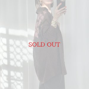 画像6: ●半額SALE●【1/10 LIVEアイテム】●ボルドーストライプシャツ