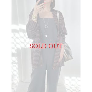 画像8: ●半額SALE●【1/10 LIVEアイテム】●ボルドーストライプシャツ