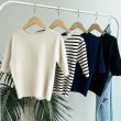 画像2: ●SALE●ありそうでない!?シルエットバランス【LIVEご紹介アイテム】●5分袖ショートニット (2)