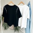 画像1:  ●SALE●  【7/22ご紹介アイテム】ジップデザインショルダーT (1)