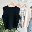 画像2: ●SALE●ありそうでない!?シルエットバランス【LIVEご紹介アイテム】●ノースリショートニット (2)