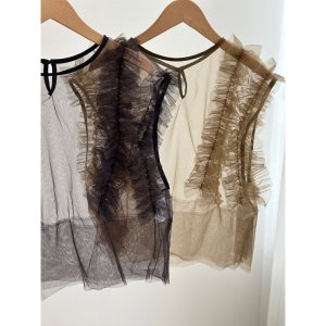 画像7: 【LIVEご紹介アイテム】●フリルチュールレイヤードベスト