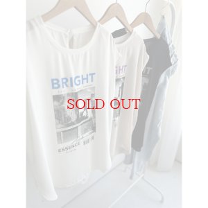 画像4: ●再販●きれい見え素材で大人のカジュアルスタイルに【LIVEご紹介アイテム】●転写プリントロゴシアートップス