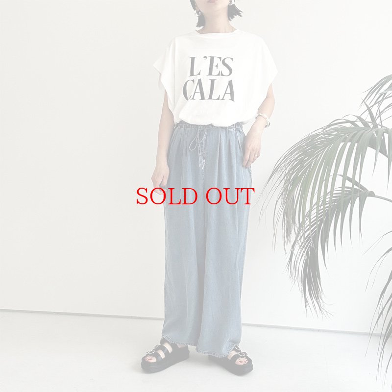画像3: ●再販??大人気●真夏もさらりと穿けちゃうデニム●【LIVEご紹介アイテム】●リラックスデニムワイドパンツ (3)