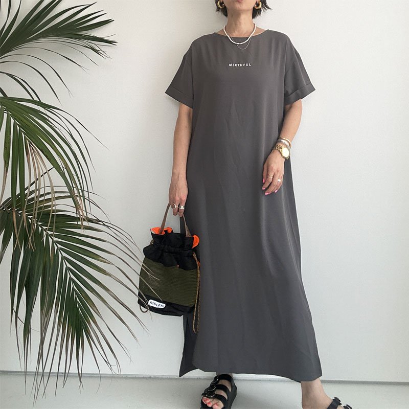 画像13:  ●SALE●  【7/27ご紹介アイテム】身長に合わせて選べる●ベーシックマルチトップスのワンピ●ベーシックマルチ半袖ロゴワンピ (13)