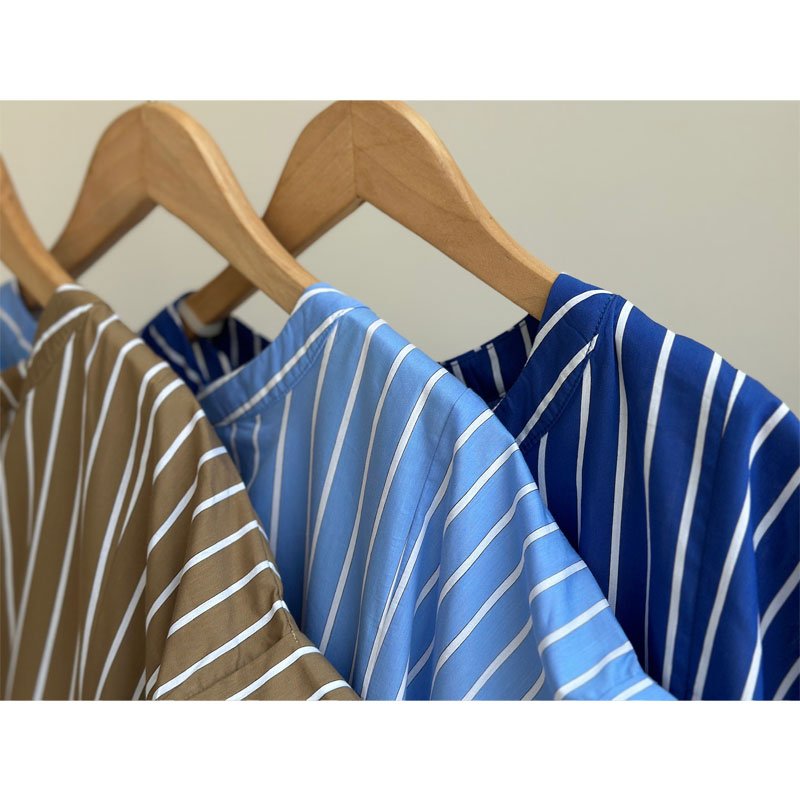 画像3: ●SALE●爽やかストライプシャツワンピ登場!!●【LIVEご紹介アイテム】●ストライプロングシャツワンピ (3)