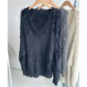 画像4: ●ゆるっと大人な雰囲気◎シャギーVネックニット【LIVEご紹介アイテム】