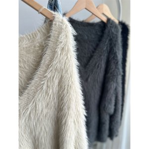 画像5: ●ゆるっと大人な雰囲気◎シャギーVネックニット【LIVEご紹介アイテム】