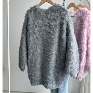 画像5: ●メーカー在庫限り●半額!!SALE●30日まで●【11/28 LIVEアイテム】●ブローチ付シャギーニットカーディガン