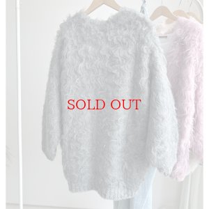 画像2: ●半額!!SALE●【12/13 LIVEアイテム】●ブローチ付シャギーニットカーディガン