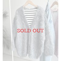 ●半額!!SALE●【12/13 LIVEアイテム】●ブローチ付シャギーニットカーディガン