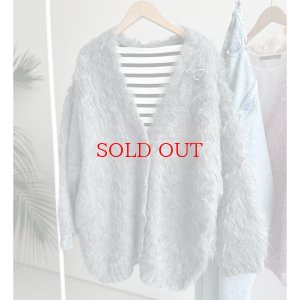 画像1: ●半額!!SALE●【12/13 LIVEアイテム】●ブローチ付シャギーニットカーディガン