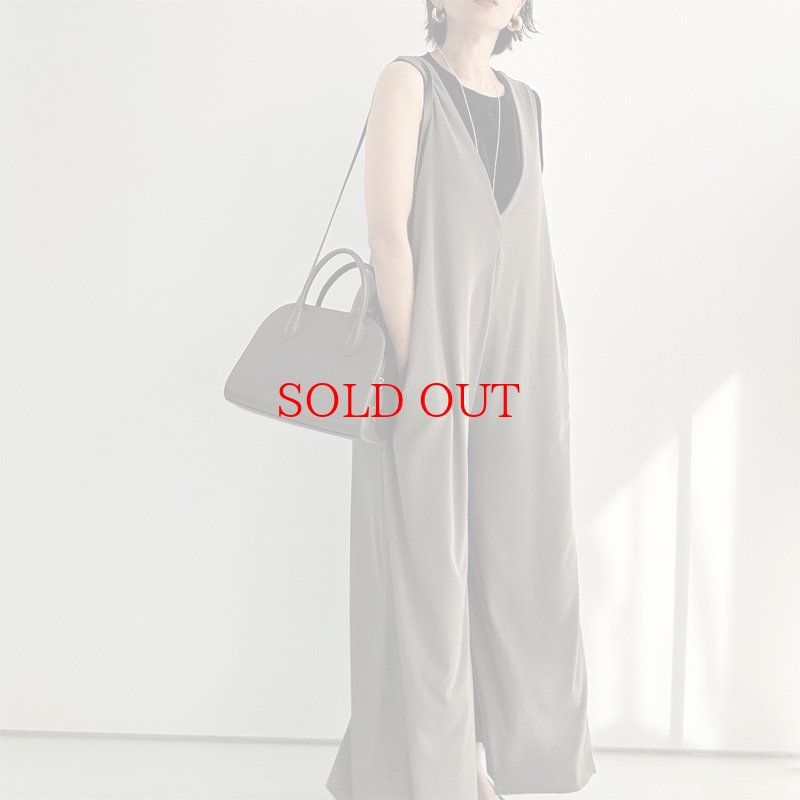 画像2: ●SALE●超楽ちん!!●【LIVEご紹介アイテム】Vネックリブオールインワン (2)