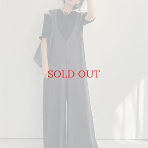 画像8: ●SALE●サラサラ素材でびよーんと伸びて超楽ちん!!●【LIVEご紹介アイテム】細リブVネックオールインワン