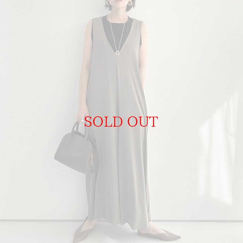画像1: ●SALE●超楽ちん!!●【LIVEご紹介アイテム】Vネックリブオールインワン (1)