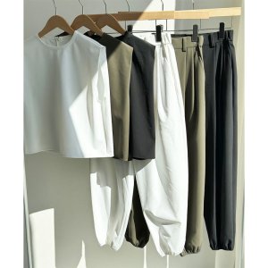 画像3: ●SALE●スラックスジョガーとセットアップ可能●【LIVEご紹介アイテム】ボックス型ショートトップス