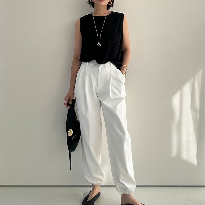 画像10: ●限定SALE●素材感と形が大人シンプルでステキ!!●【LIVEご紹介アイテム】●シンプル大人タンク (10)