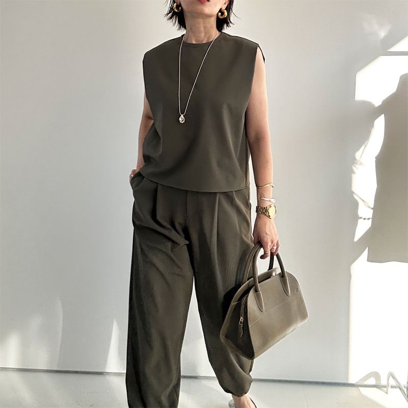 画像9: ●SALE●スラックスジョガーとセットアップ可能●【LIVEご紹介アイテム】ボックス型ショートトップス (9)