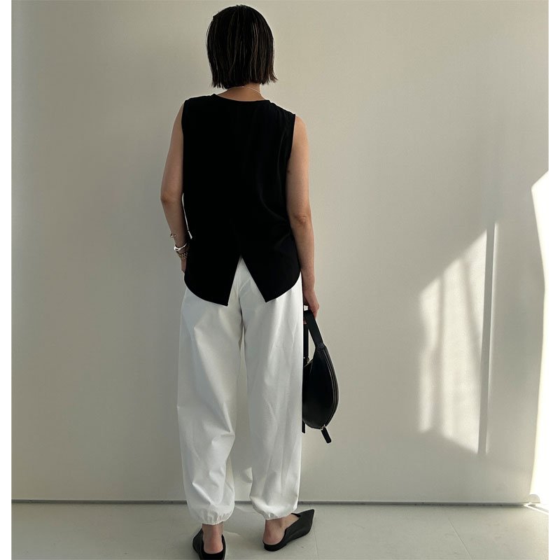 画像4: ●限定SALE●素材感と形が大人シンプルでステキ!!●【LIVEご紹介アイテム】●シンプル大人タンク (4)