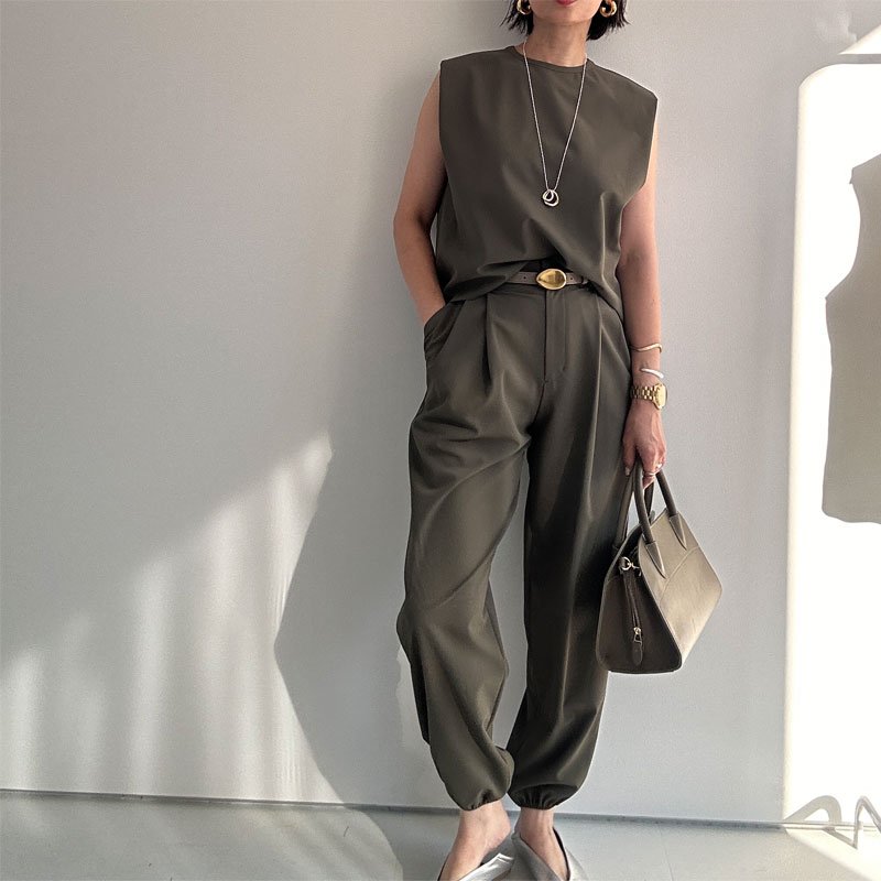 画像12: ●SALE●スラックスジョガーとセットアップ可能●【LIVEご紹介アイテム】ボックス型ショートトップス (12)
