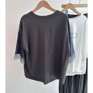 画像5: ●お袖がチュールレイヤード●【LIVEご紹介アイテム】●チュールスリーブロゴT