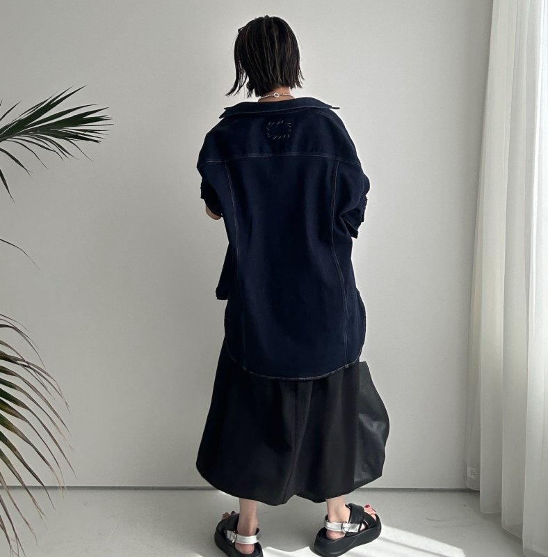 画像16: ◆ストレッチが効いて着心地抜群!!●受注●【LIVEご紹介アイテム】●オーバーデニムシャツジャケット (16)