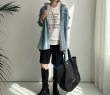 画像23: ◆ストレッチが効いて着心地抜群!!●受注●【LIVEご紹介アイテム】●オーバーデニムシャツジャケット (23)